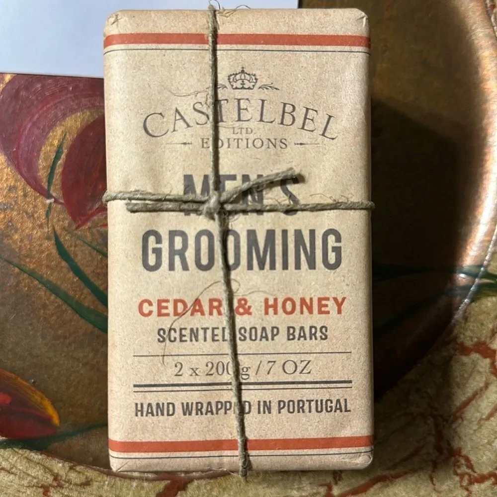 CASTELBEL LIMITED EDITION Cedar Honey Scented Soap Bars for Men 4 Bars